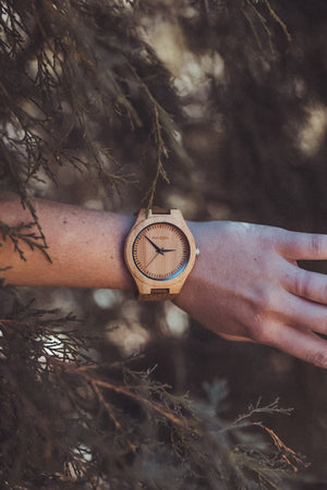 The Calvin | Wooden Watch Leather Band Watches HAVERN Watches