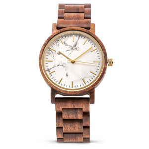 The Chiseled Koa | Marble + Wooden Watch