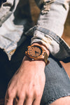 The Olympic Zebrawood | Wooden Watch Leather Band Watches HAVERN Watches