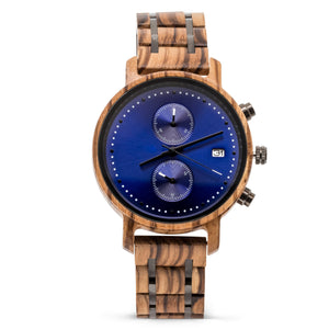 The Triple Crown Zebrawood | Wooden Watch